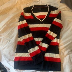 Tommy Hilfiger striped v neck sweater
